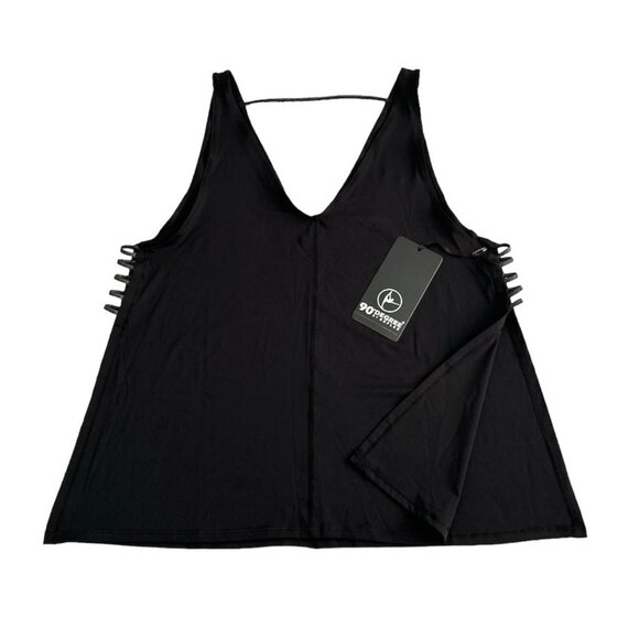 Women's Activewear Fitness Workout Running Tank Top Black Size L - Picture 3 of 7